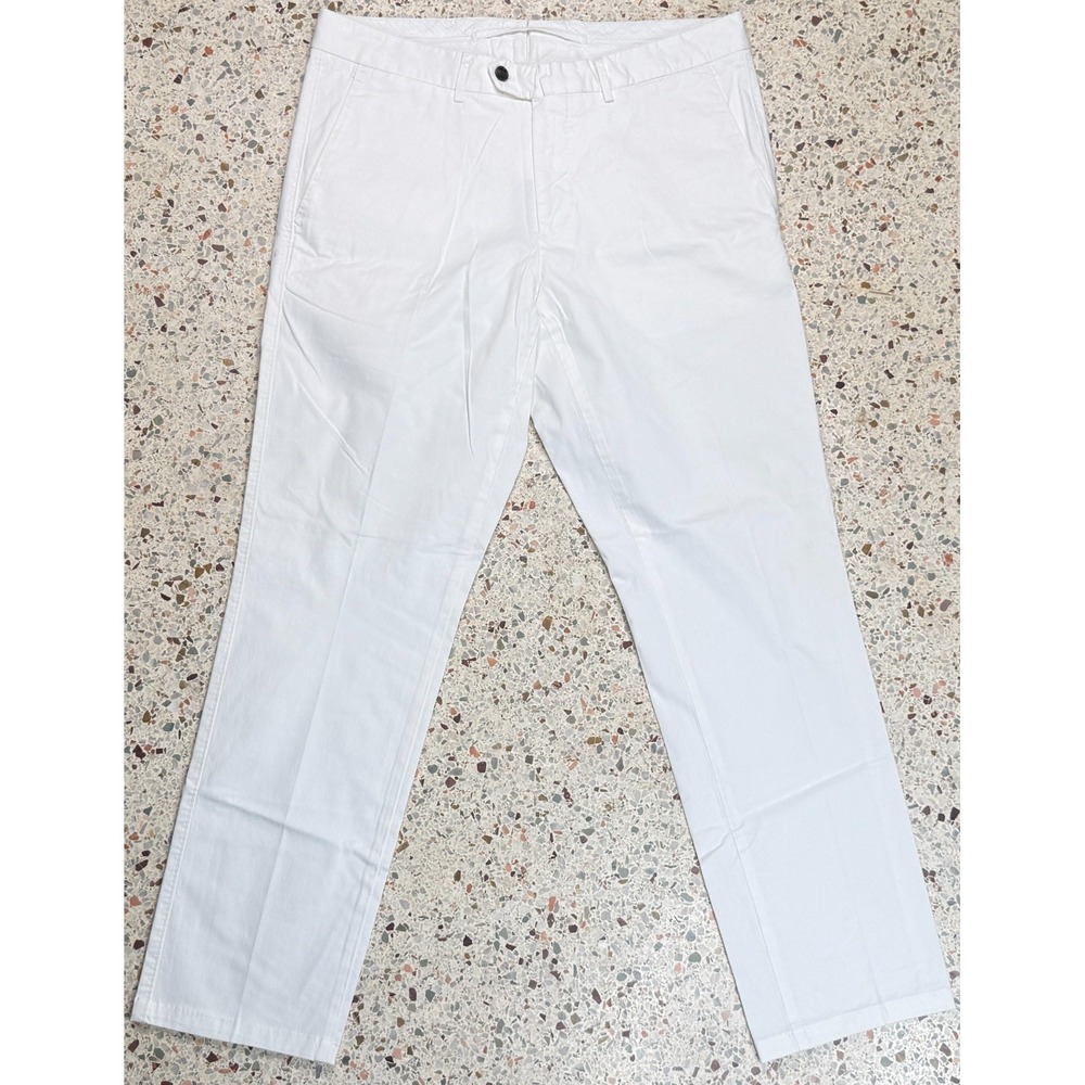 SuitSupply Pure Cotton Men's White Slash Pockets Dress Pants Size 50
